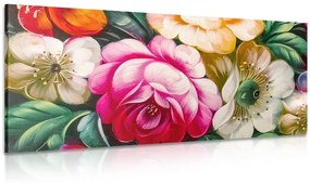 Tablou lumea viu colorată a florilor