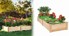 Lada din lemn pentru rasaduri cu 2 compartimente