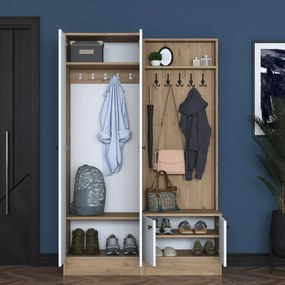 Set de hol Pone White and Walnut I