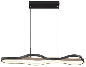Lustra suspendata design industrial Bezzy negru, maro