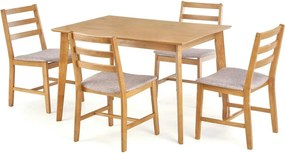 Set masa si 4 scaune CORDOBA, gri/stejar