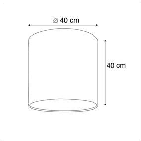 Abajur textil bej cu țesătură buclată 40/40 cm