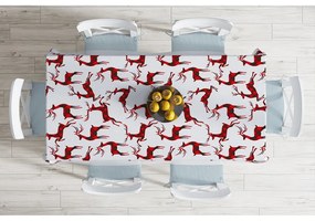 Față de masă din amestec de bumbac cu model de Crăciun Minimalist Cushion Covers Christmas Tartan, 140 x 180 cm