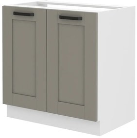 Dulap inferior de bucătărie pod drez Lucid 80 ZL 2F BB (claygrey + alb). 1045432