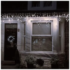 Perdea LED de Crăciun de exterior Solight 1V401-WW 360xLED/8 funcții 15m IP44 alb cald