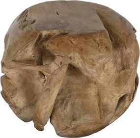 Măsuță laterală sculptată din lemn masiv de teak, 50×50×40 cm, „Tallado"