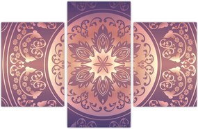 Tablou - Mandala pe gradient violet (90x60 cm)