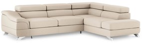 Coltar extensibil Onyx, colt pe partea dreapta cu tapiterie din tesatura structurala, bej