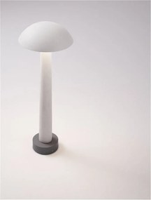 Stalp LED din ciment alb pentru exterior IP65 Tura H-55cm