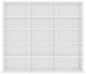 Dulap pentru CD-uri, alb, 102 x 23 x 89,5 cm, PAL 1, Alb, 102 x 23 x 89.5 cm