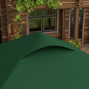 Outsunny Cort de grădină 250x250x268 cm Protecție UV50+ Reglabil pe înălțime cu 4 saci de nisip și husă de transport Verde | Aosom Romania