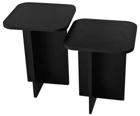 Set 2buc. măsuțe laterale Diveta (negru) . 1094794
