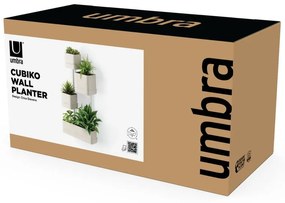 Ghivece 4 buc. din plastic pentru ierburi aromatice, de agățat, de perete Cubiko – Umbra