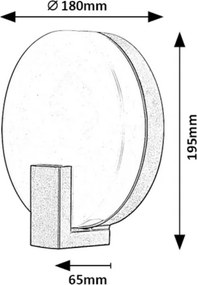 Aplică LED de exterior CYPRUS LED/10W/230V IP44 Rabalux 7074