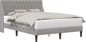vidaXL Cadru de pat cu headboard Gri deschis 160 x 200 cm Catifea