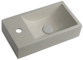 Chiuvetă mică pentru WC gri deschis din beton 40x22 cm Crest – Sapho
