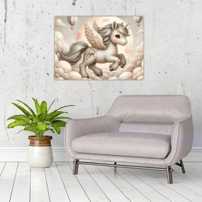 Tablou - Inorog în nori (70x50 cm)