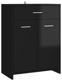 805031 vidaXL Dulap de baie, negru extralucios, 60 x 33 x 80 cm, PAL