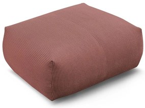 Taburet roz deschis cu tapițerie din catifea reiată Voltaire – Bobochic Paris