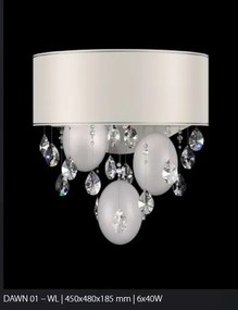 Aplica de perete moderna Vision design LUX Cristal Bohemia Exclusive DAWN 01-WL