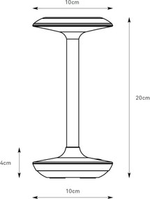 Lampă LED reîncărcabilă dimabilă Markslöjd 108917 PETIT 2W/1800 mAh 2200/2700/3000K IP44 gri