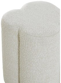 Taburet crem cu tapițerie din stofă bouclé Nalani – Light &amp; Living