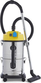 Klarstein Aspirator industrial, Reinraum 3 în 1, pentru aspirare umedă/uscată, aspirator de cenușă, 1800 W, 30 l, oțel inoxidabil
