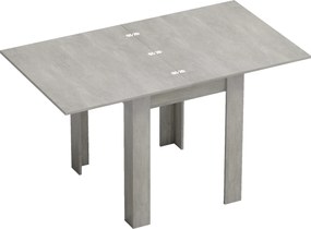 HOMCOM Masă de Dining Extensibilă pentru 4-6 Persoane Design Pliabil, 70-140cm Masă Rectangulară de Economisire a Spațiului cu Picioare Antiderapante, pentru Sala de Mese Sufragerie, Gri Efect Lemn | Aosom Romania