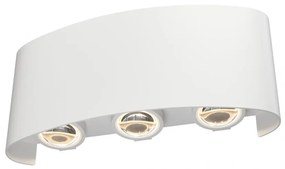 Aplica de perete exterior cu iluminat arhitectural IP54 LED Strato alb