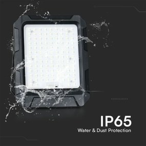 Proiector solar LED 15W 3,7V IP65 4000K negru + telecomandă