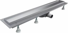 Set rigola pentru dus cu capac faiantabil Omnires Lowfix 60 cm argintiu