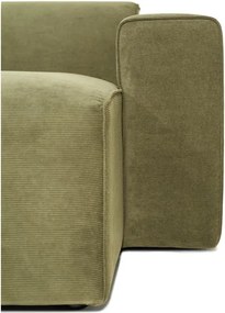 Modul pentru canapea verde din catifea reiată (partea dreaptă) Sting - Scandic