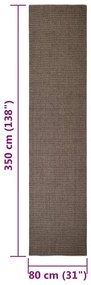Covor, maro, 80x350 cm, sisal natural Maro, 80 x 350 cm