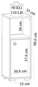Dulap de baie Satadu 1 (alb) . 1092732