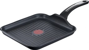 Tigaie grill Tefal SELECTION G2844032, 26x26 cm, Acoperire antiaderenta din titan, Thermo-Signal, Thermo-Fusion, Inductie, Negru
