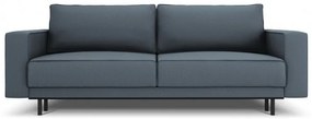Canapea extensibila Caro cu 3 locuri si tapiterie din tesatura structurala, albastru