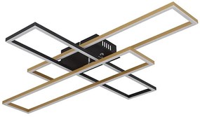 Plafonieră LED Globo 67208-40G DAKARI 40W/230V 3000K 60x80 cm negru/auriu