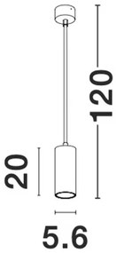 Pendul design modern Scandi alb