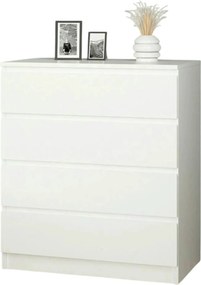 Comoda Gunes, alb, PAL melaminat, 80x46x92 cm