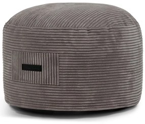 Taburet galben muștar cu tapițerie din catifea reiată Om 60 – SLOWDOWN