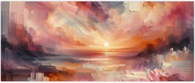 Tablou - Răsărit pictat (120x50 cm)