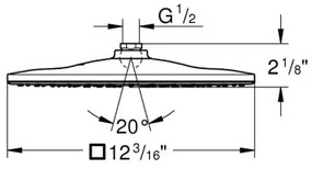 GROHE 26568000 - RAINSHOWER MONO 310 CUBE - cap de duș 310 × 310 mm, crom