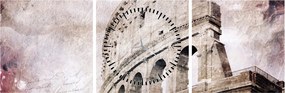 Tablou - Colosseum, Roma, Italia (cu ceas) (90x30 cm)