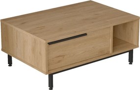 Masuta De Cafea Felora Melamina Natur-negru 90x60x37.5 Cm