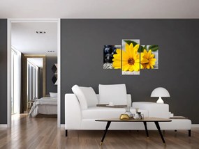 Tablou cu flori galbene (90x60 cm)