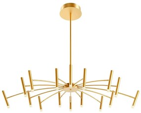 Redo 01-3450 - Lustru RAYEN cu tijă, LED dimabil, 80W, 230V, CRI 90, auriu