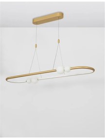 Lustra LED dimabila cu telecomanda design modern Celia auriu