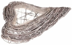 Husă funerară pentru flori, inimă, 23 x 36 x 7 cm,din răchită