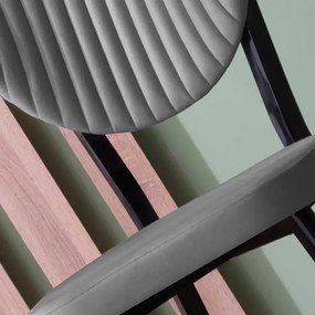 Scaun Barton, gri, profil din metal