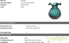 Vaza design elegant Korakia L verde 112566 HZ